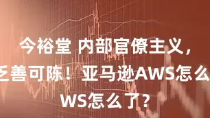 今裕堂 内部官僚主义，AI乏善可陈！亚马逊AWS怎么了？